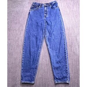 Levi's Premium High Loose Taper Jeans Womens 27 Blue Denim Medium Wash Red Tab